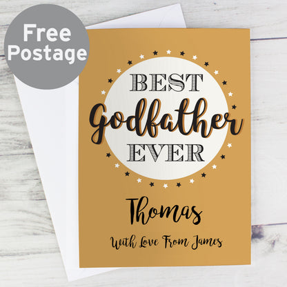 Personalised Best Godfather Card from Heartfelt Gifts