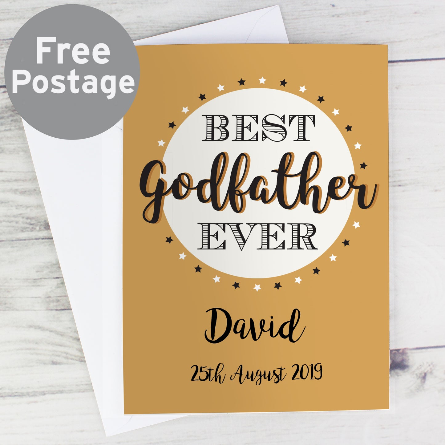 Personalised Best Godfather Card - image 5