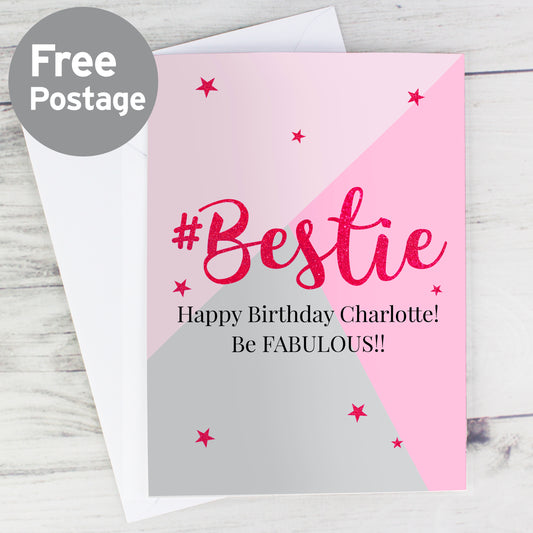 Personalised #Bestie Card from Heartfelt Gifts
