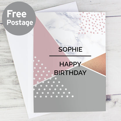 Personalised Geometric Card from Heartfelt Gifts