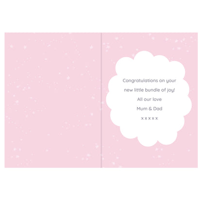 Personalised '10 Little Fingers' Pink Baby Card - image 5