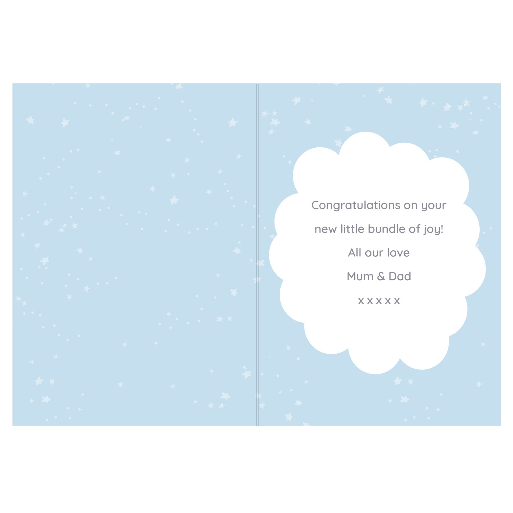 Personalised '10 Little Fingers' Blue Baby Card - image 5