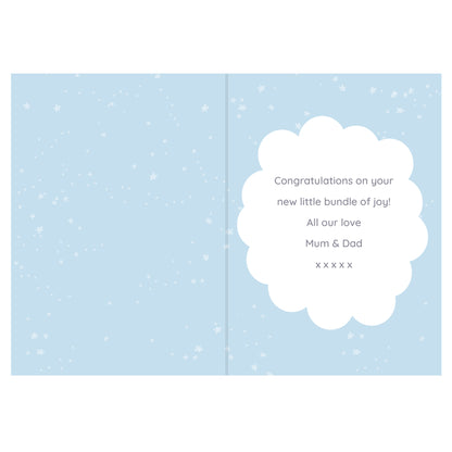 Personalised '10 Little Fingers' Blue Baby Card - image 5