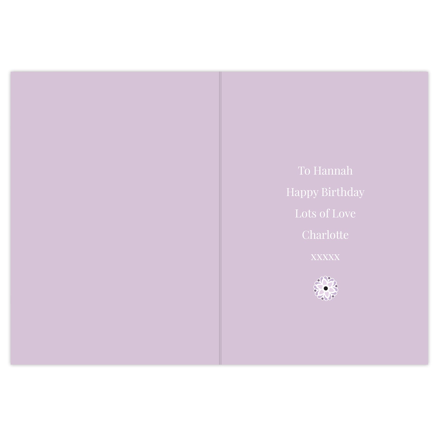 Personalised Lilac Lace Birthday Card - image 4