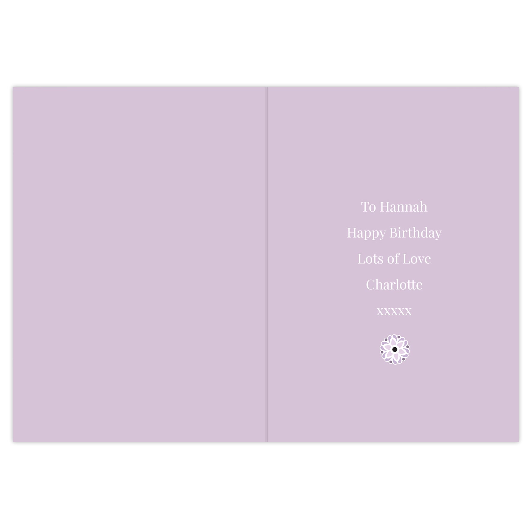 Personalised Lilac Lace Birthday Card - image 4