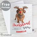 Personalised Rachael Hale Christmas Dachshund Through the Snow Card from Heartfelt Gifts