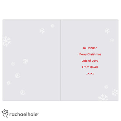Personalised Rachael Hale Christmas Dachshund Through the Snow Card - image 7