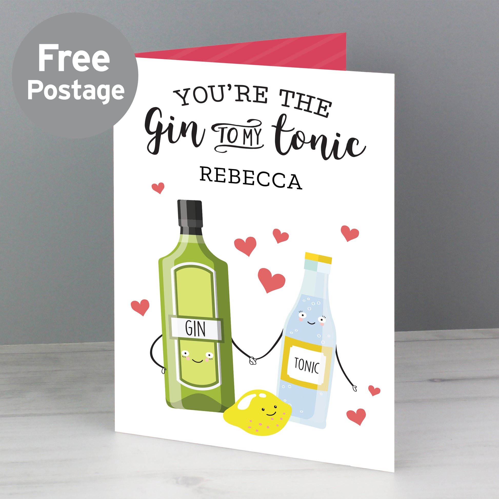 Personalised 'Gin to My Tonic' Card from Heartfelt Gifts