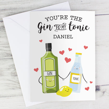 Personalised 'Gin to My Tonic' Card - image 3