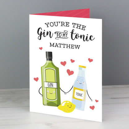 Personalised 'Gin to My Tonic' Card - image 5