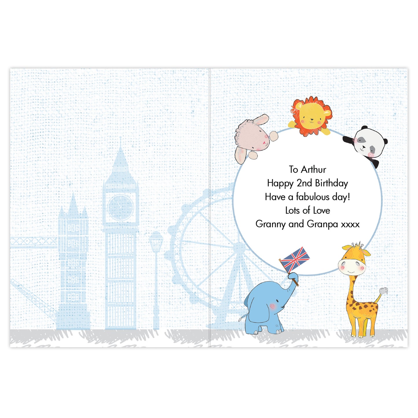 Personalised London Animal Bus Birthday Card - image 4