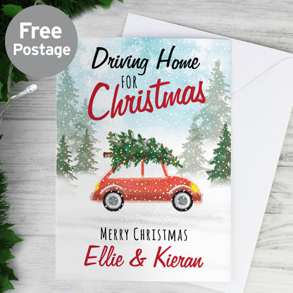 Personalised 'Driving Home For Christmas'' Card from Heartfelt Gifts