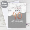 Personalised Marble and Rose Gold Birthday Card