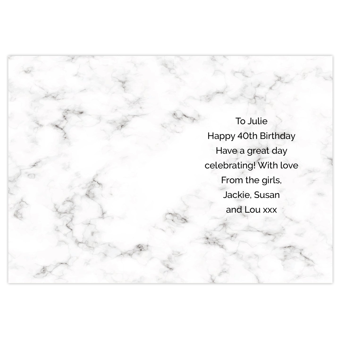 Personalised Marble and Rose Gold Birthday Card - image 4