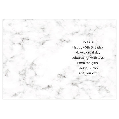 Personalised Marble and Rose Gold Birthday Card - image 4