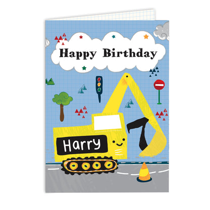 Personalised Digger Birthday Card - image 2