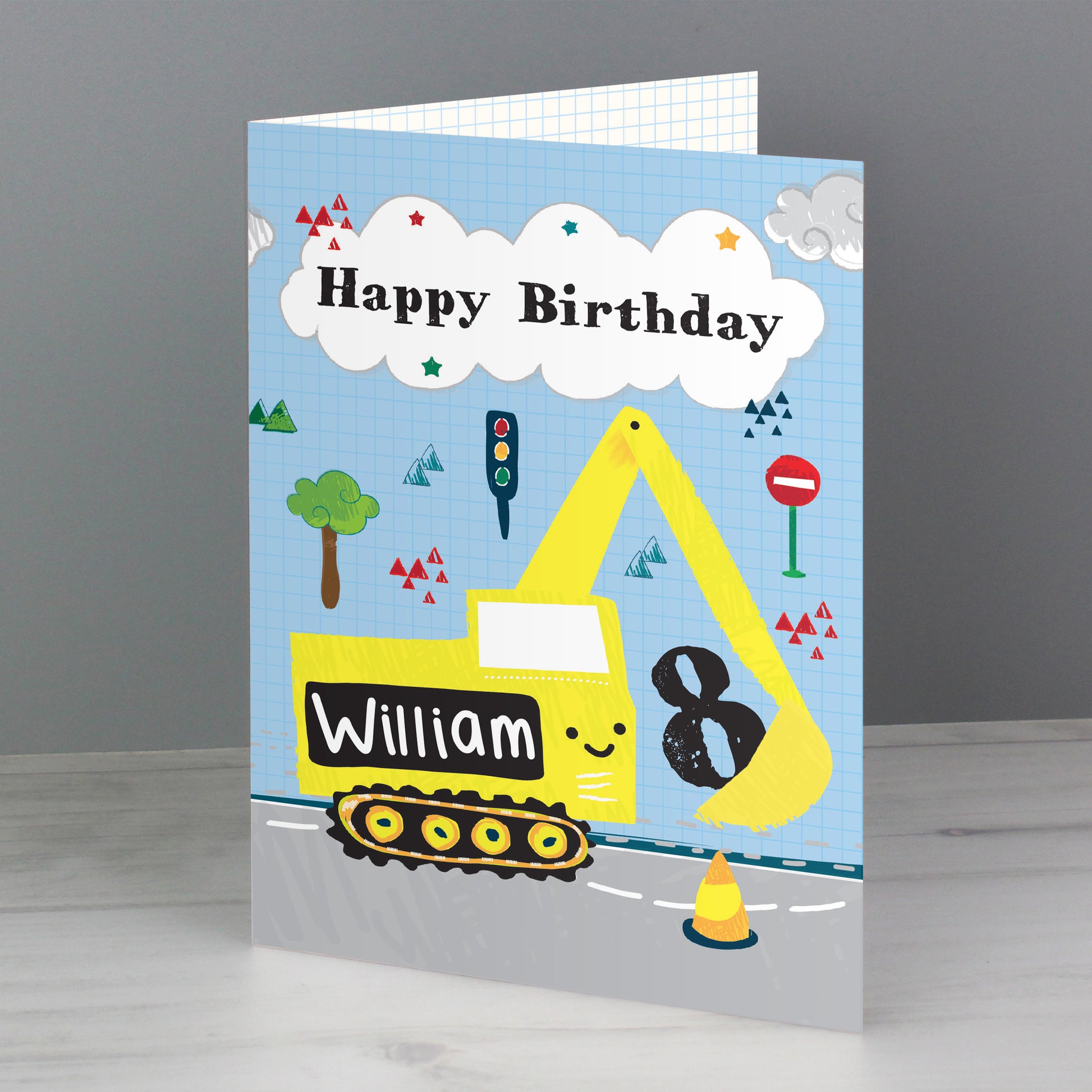 Personalised Digger Birthday Card - image 3