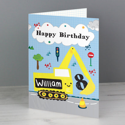 Personalised Digger Birthday Card - image 3
