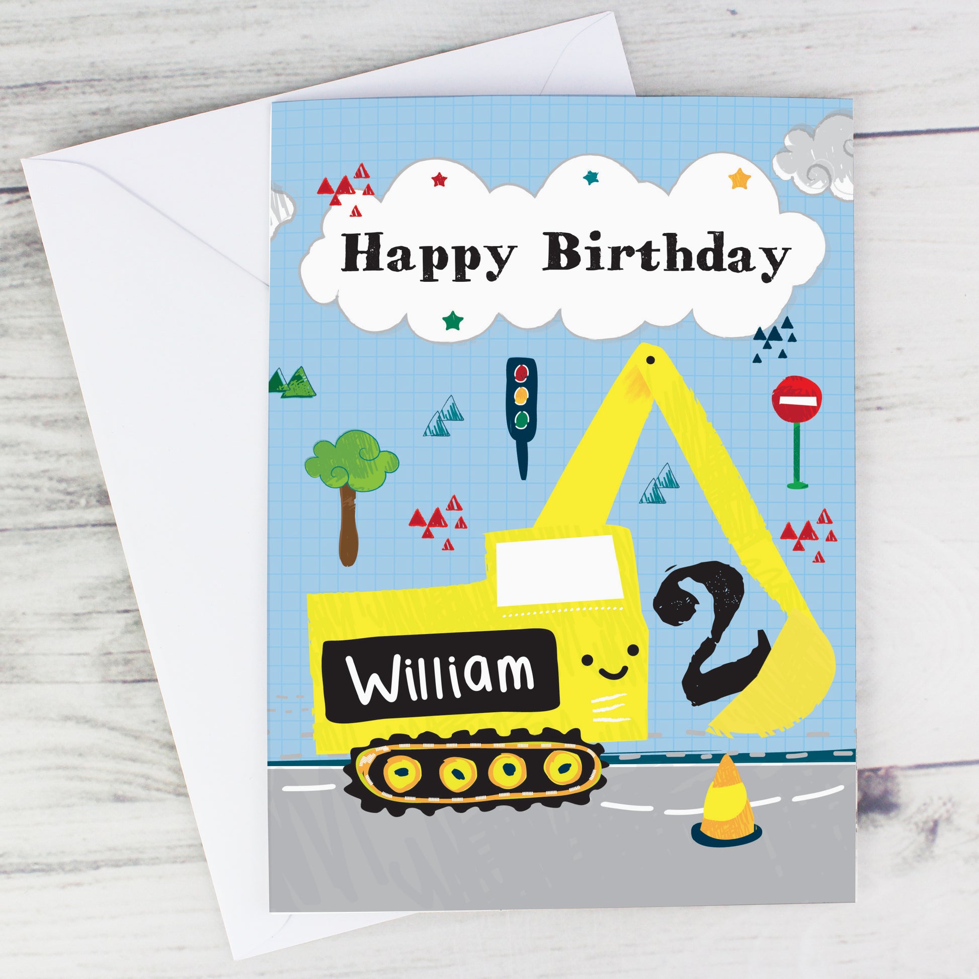 Personalised Digger Birthday Card - image 4