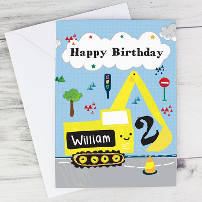 Personalised Digger Birthday Card - image 4