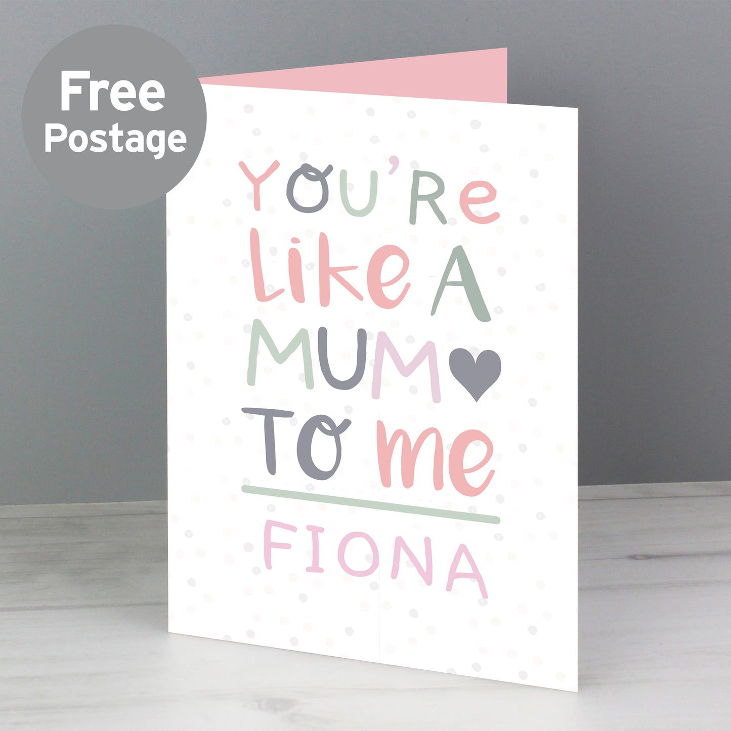 Personalised 'You're Like a Mum to Me' Card from Heartfelt Gifts