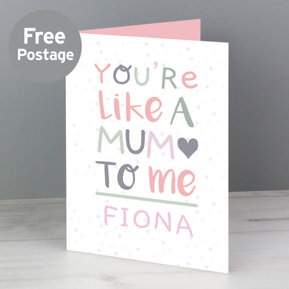Personalised 'You're Like a Mum to Me' Card from Heartfelt Gifts
