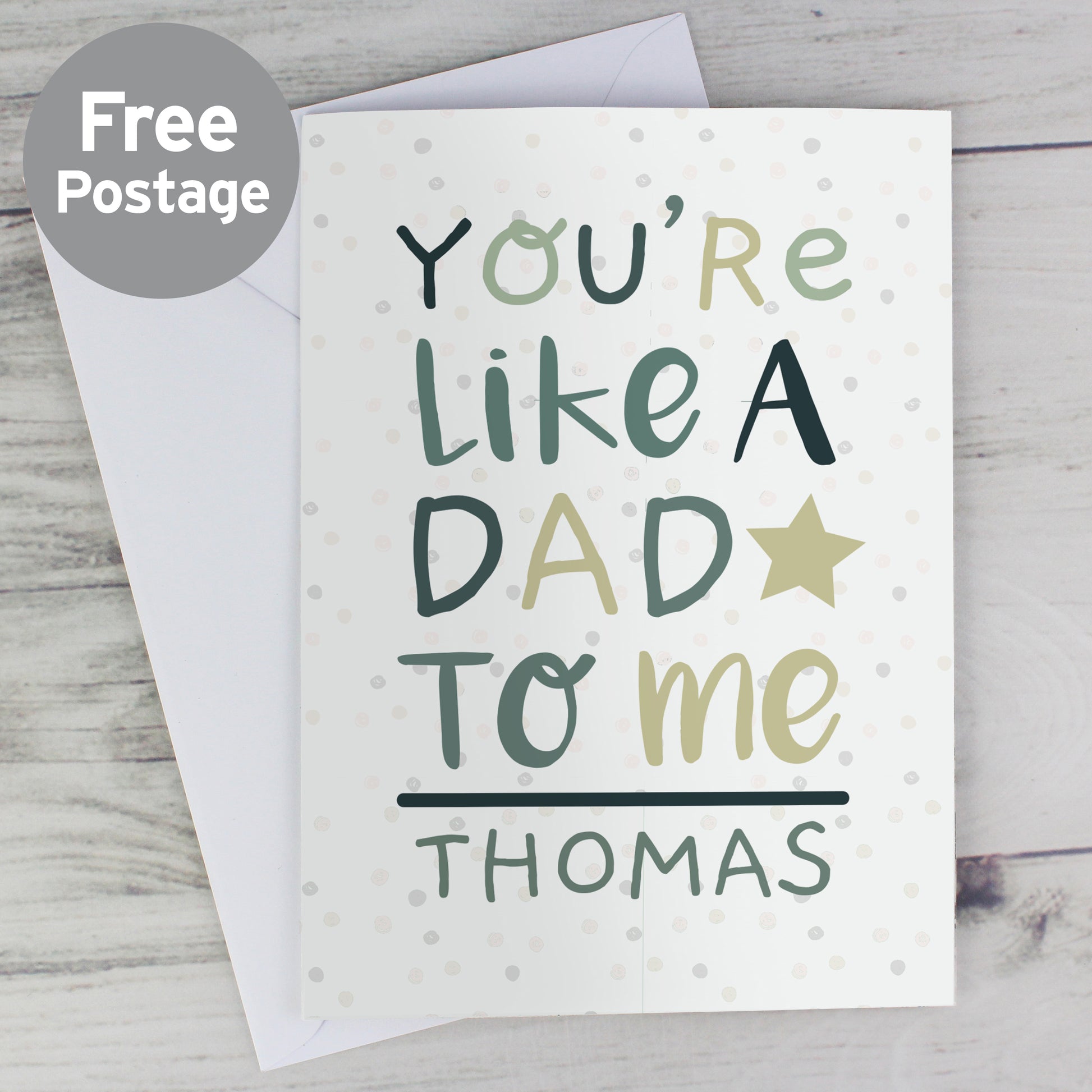 Personalised 'You're Like a Dad to Me' Card from Heartfelt Gifts