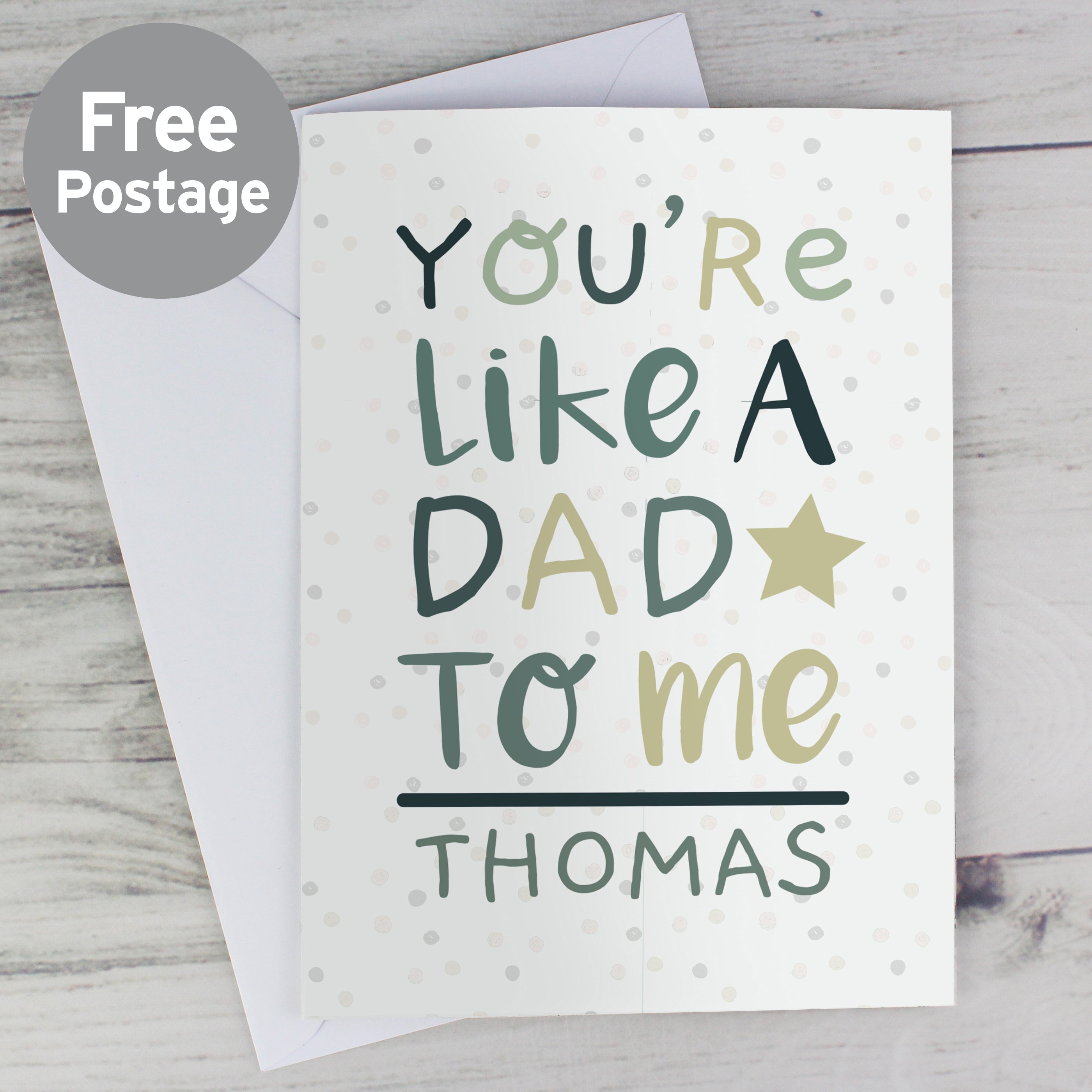Personalised 'You're Like a Dad to Me' Card from Heartfelt Gifts