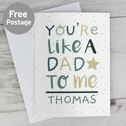 Personalised 'You're Like a Dad to Me' Card from Heartfelt Gifts
