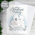 Personalised Polar Bear '1st Christmas As A Family' Card from Heartfelt Gifts