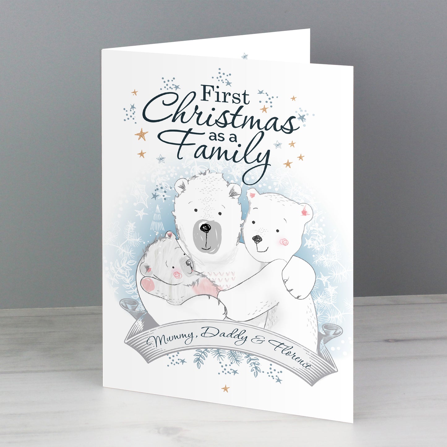 Personalised Polar Bear '1st Christmas As A Family' Card - image 4