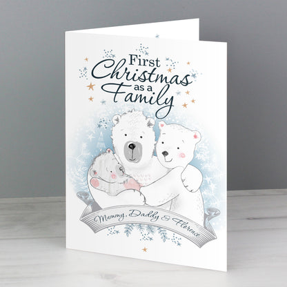 Personalised Polar Bear '1st Christmas As A Family' Card - image 4