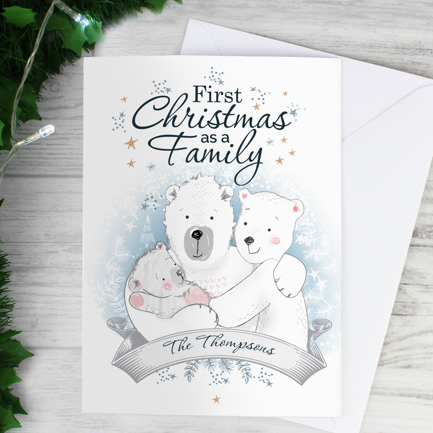 Personalised Polar Bear '1st Christmas As A Family' Card - image 5