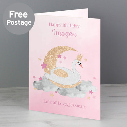 Personalised Swan Lake Card from Heartfelt Gifts