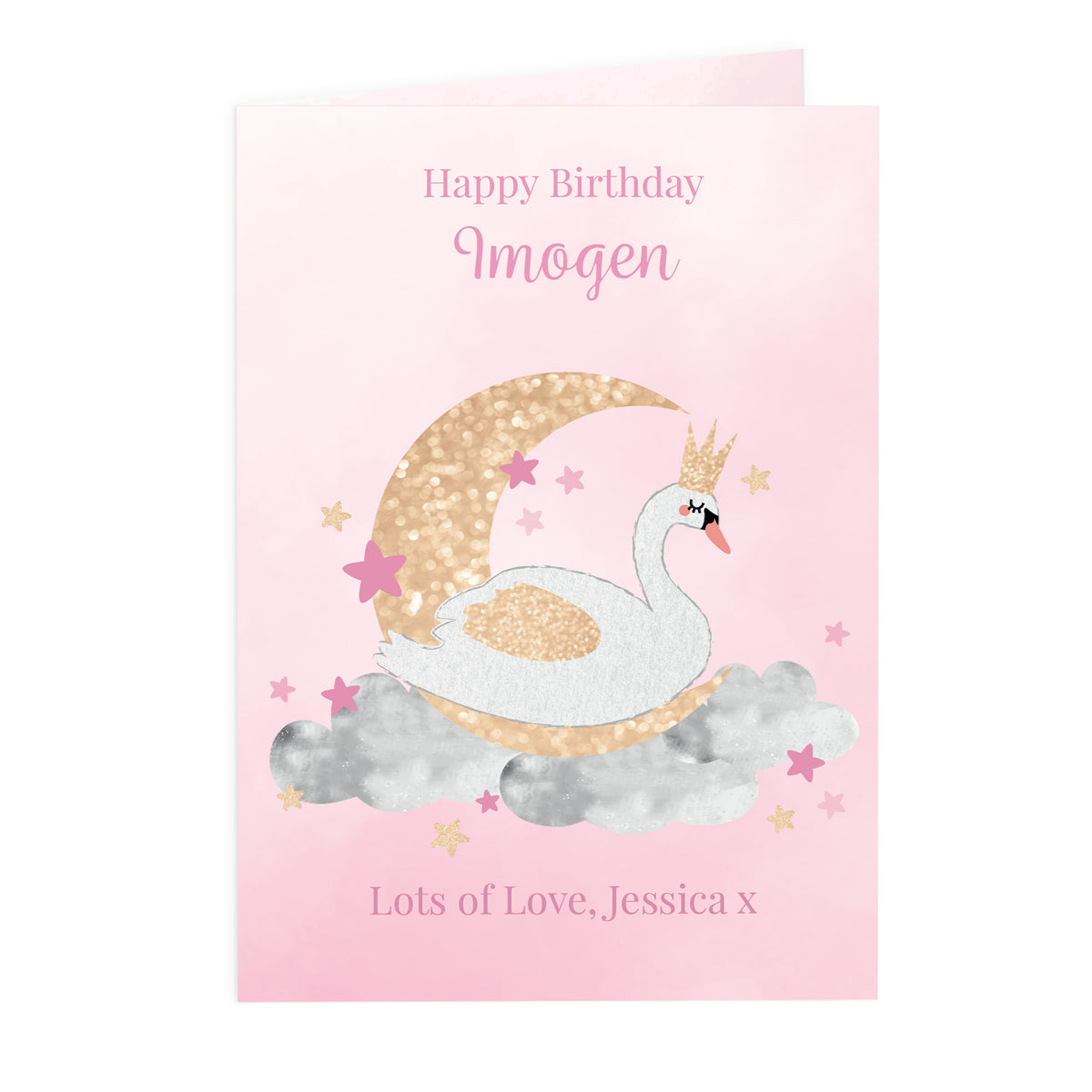 Personalised Swan Lake Card - image 2