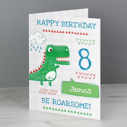Personalised 'Be Roarsome' Dinosaur Card - image 3
