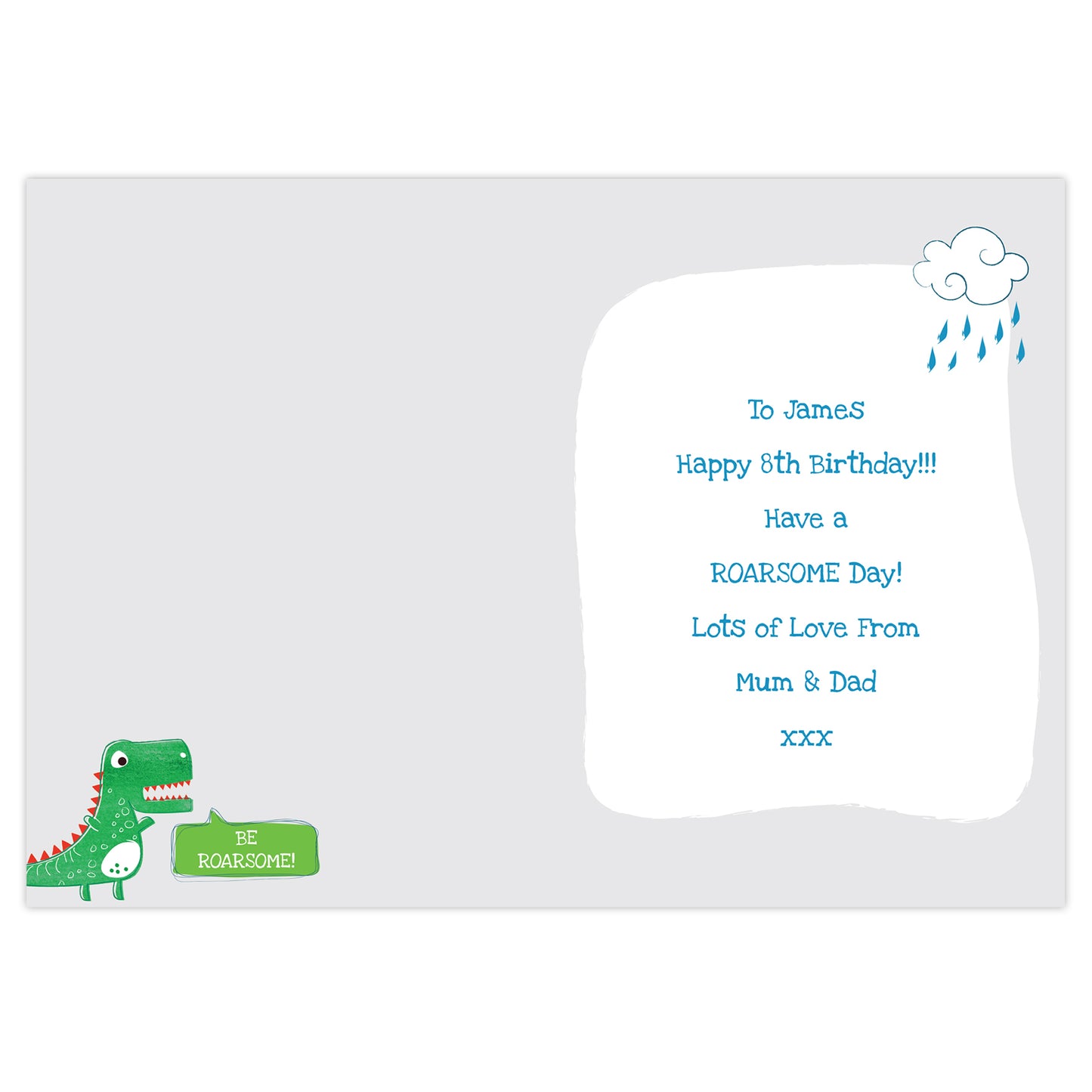 Personalised 'Be Roarsome' Dinosaur Card - image 5