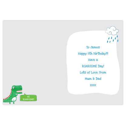 Personalised 'Be Roarsome' Dinosaur Card - image 5