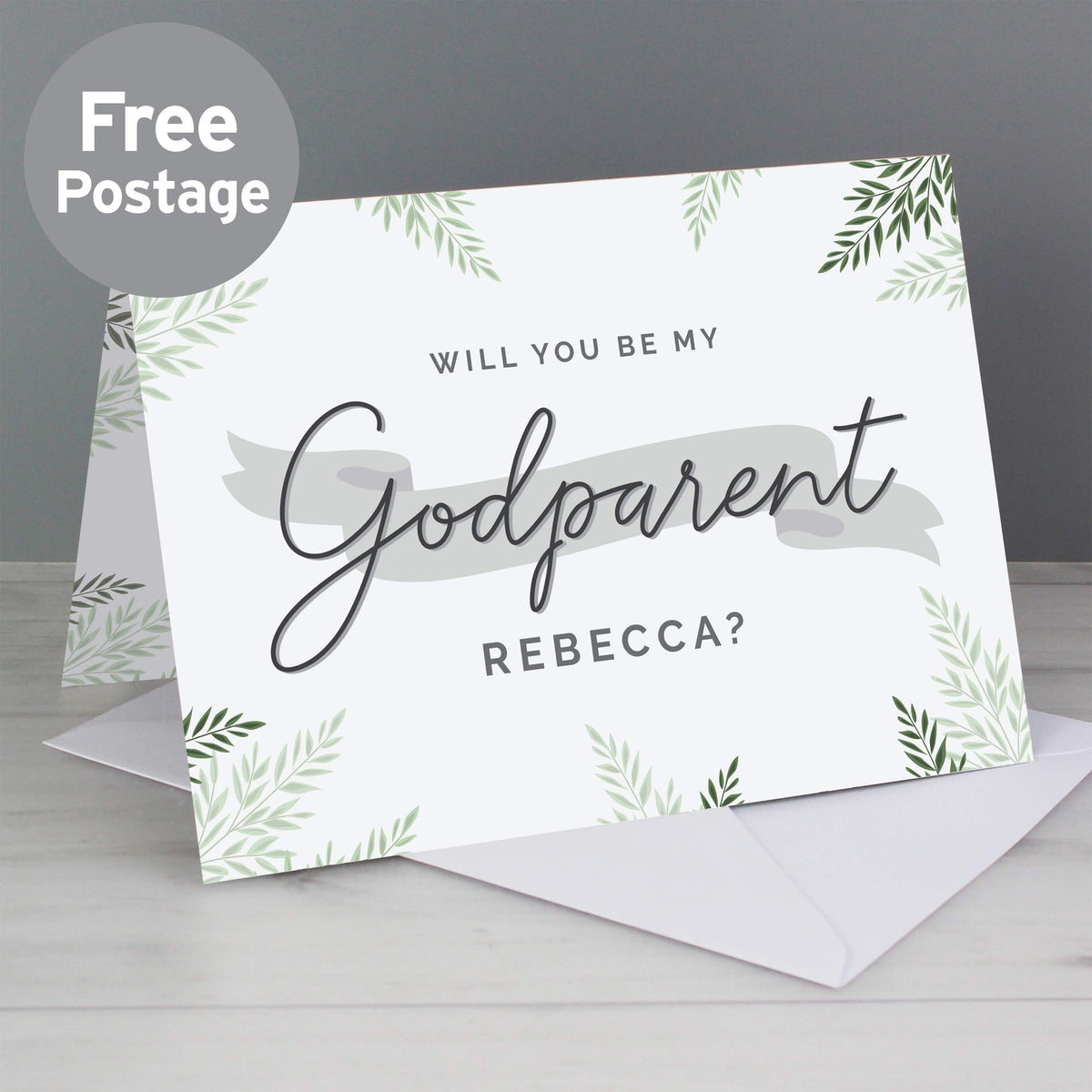 Personalised Godparent Card from Heartfelt Gifts