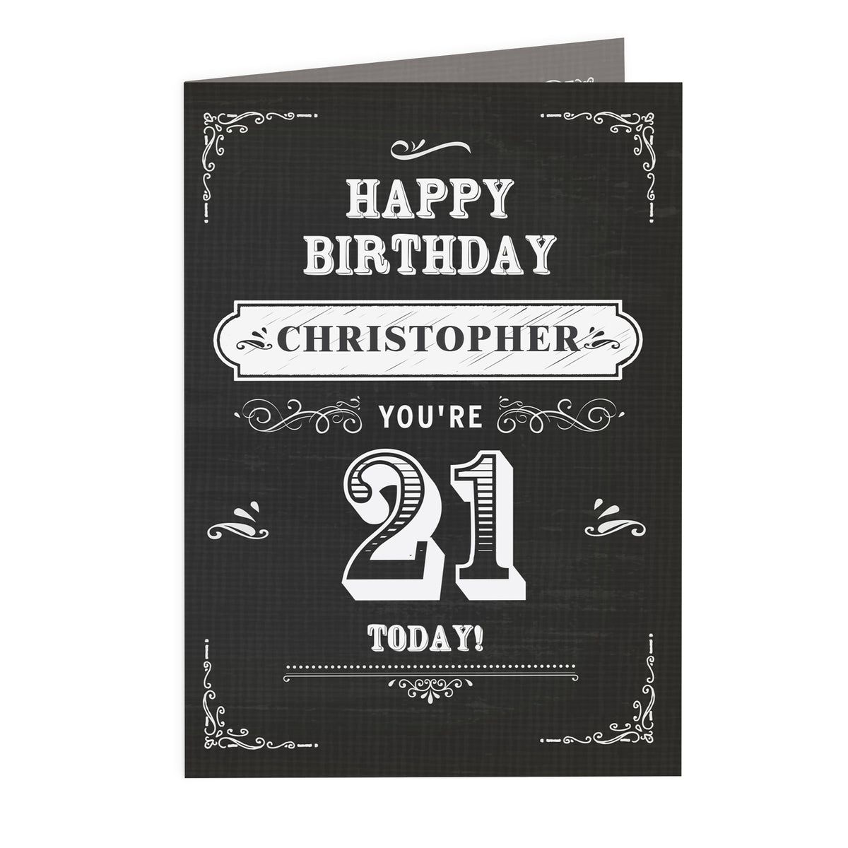 Personalised Vintage Typography Birthday Card - image 2