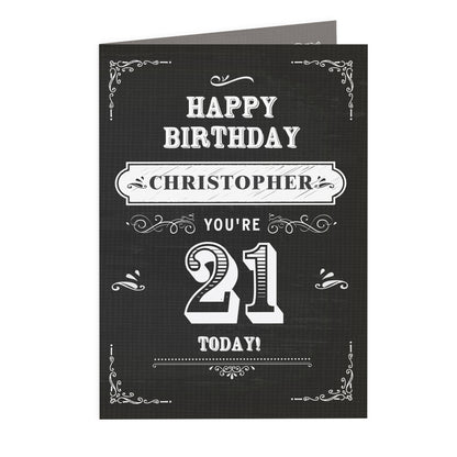 Personalised Vintage Typography Birthday Card - image 2