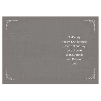 Personalised Vintage Typography Birthday Card - image 3