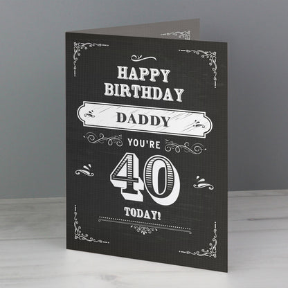 Personalised Vintage Typography Birthday Card - image 4