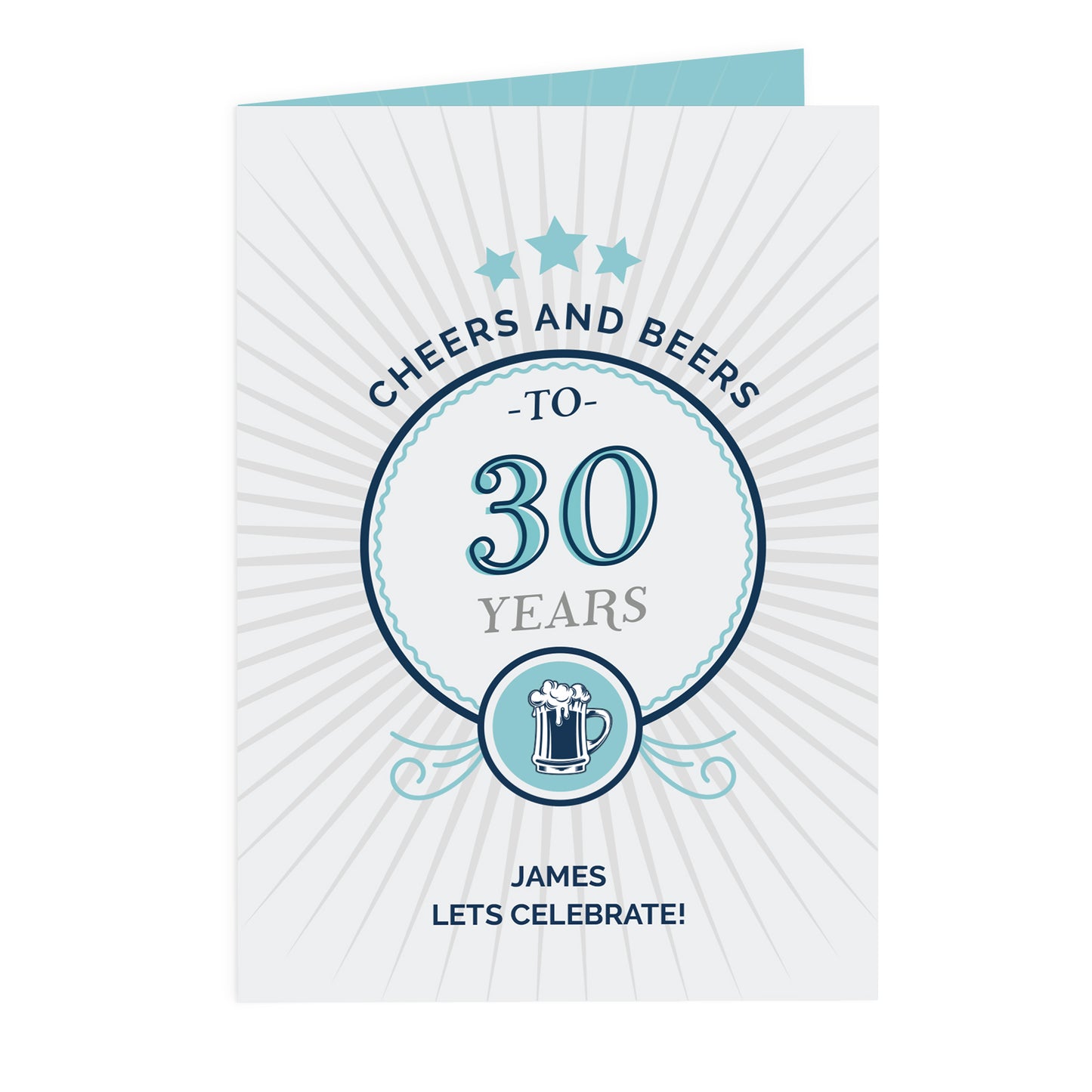 Personalised Cheers and Beers Birthday Card - image 2