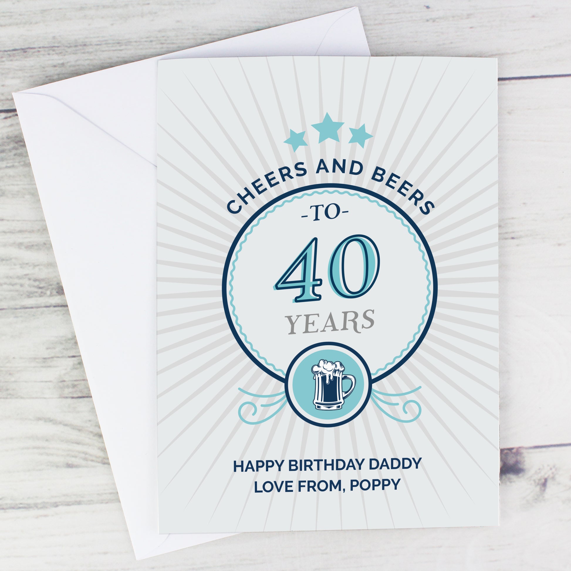 Personalised Cheers and Beers Birthday Card - image 3
