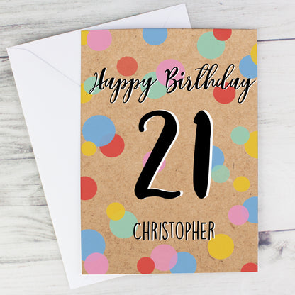 Personalised Colour Confetti Birthday Card - image 3
