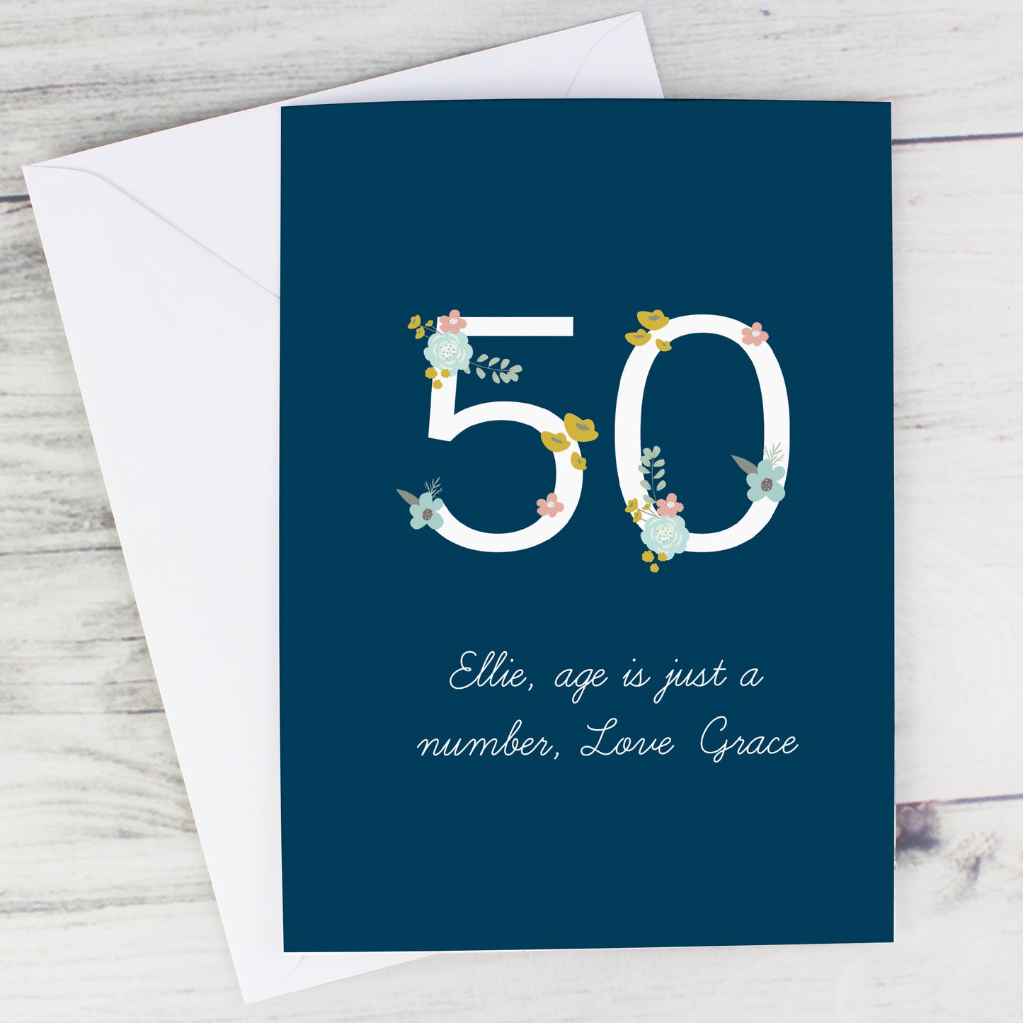Personalised Floral Age Birthday Card - image 4