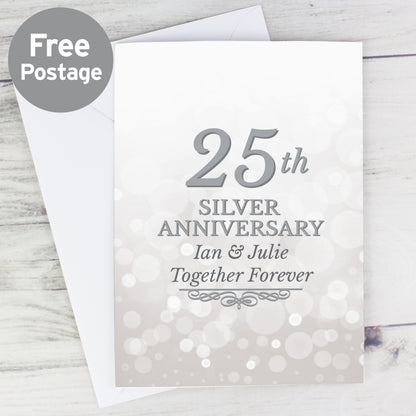 Personalised 25th Silver Anniversary Card from Heartfelt Gifts