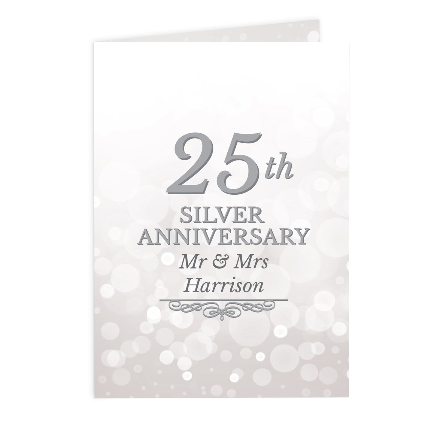 Personalised 25th Silver Anniversary Card - image 2