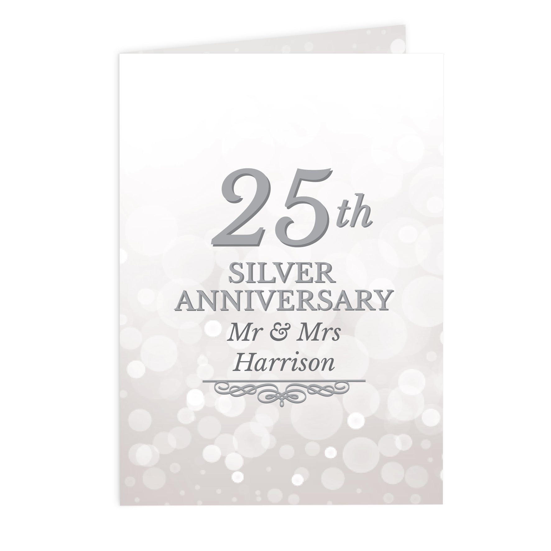 Personalised 25th Silver Anniversary Card - image 2